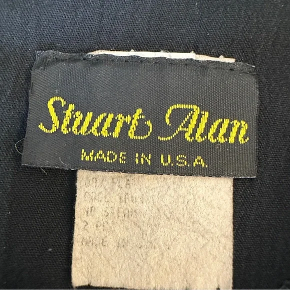 Vintage 80’s black Sz 12 Drop Waist Shift Dress Peplum by Stuart Alan - Picture 2 of 9